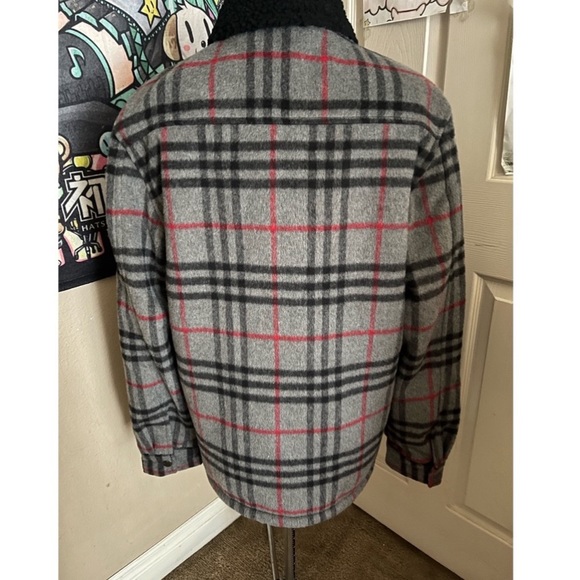 WESC Liam Shirt Jacket Grey Fleeced Lined Brand New - Picture 2 of 5